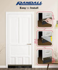 Heavy Duty Brush Door Sweep - 48" Long Brown Draft Stopper - Aluminum Holder with 2" Polypropylene Bristles installation on door