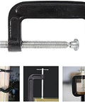 4 Inch C Clamp Set Heavy Duty Steel C Clamps Industrial Strength For Woodworking Welding And Building 2 Piece Set displayed