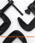 Heavy Duty Cast Iron C Clamps Set One Inch Jaw Opening 0.8 Inch Throat Four Pack For Woodworking Welding And Building waterproof.