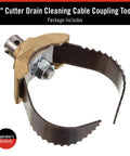 Heavy Duty 3 Inch C Cutter Cable Cleaning Tool For Drain Lines Grabs Debris And Twists It Onto Cable Head For Fast Wall To Wall Cleaning Clears Grease Debris And Tough Blockages In Residential And Commercial Pipes showing front view
