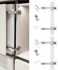 2 Sets Opening Door Hinge Set 180° Parallel Opening Cabinet Wardrobe Door Sliding Load-Bearing 17.6lbs Heavy Duty Hinge installed