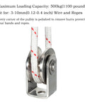 Cable Pulley Wheel Heavy Duty, Fixed Pulley Block, Bearing Inside for Pulley System Gym Equipment with rope inserted