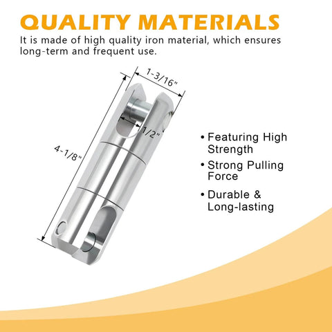 Heavy Duty 1 Ton Cable Pulling Swivel For Electrical Construction And Wire Rope, Breakaway Design With Smooth Rotation, Pro Grade
