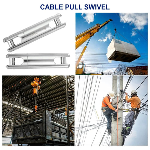 Heavy Duty 8 Ton Cable Pulling Swivel With Alloy Ball Bearing, 17636 Lbs Rated Wire Puller Grip For Construction Projects montage
