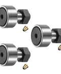 Heavy Duty Cam Follower Track Runner Bearings CF16 KR35 PPX Chrome Steel Needle Roller Stud 3 Pack with M16x1.5mm Thread