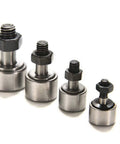 Heavy Duty Bolt Type Cam Follower Needle Roller Bearing Set 4 Pcs With Male Thread High Load Capacity Made From High Grade Bearing Steel CF5 KR12 CF6 KR16 CF8 KR19 CF10 KR22 CF12 KR30 Lheng displayed in a row