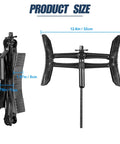 Beefy Heavy Duty Camper Wheel Chocks With Wrench For RV Travel Trailers, Premium X Shaped Tire Locking Chocks dimension diagram