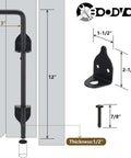 12 Inch Cane Bolt Gate Drop Rod Heavy Duty Gate Hardware For Wooden Fences And Metal Gates Ground Latch With Wrought Iron Look Black Finish Built To Last Tough As Nails Gate Stopper And Door Keeper Easy Install 1 Pack