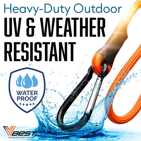 Heavy Duty Carabiner Bungee Cords With Hooks 28 Pack For Outdoor Use featuring waterproof and weather-resistant design