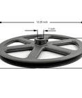 Heavy Duty Cast Iron V Belt Pulley With 12.25 Inch Outer Diameter And 1 Inch Bore One Groove Motor Pulley For A 3L And 4L V Belts