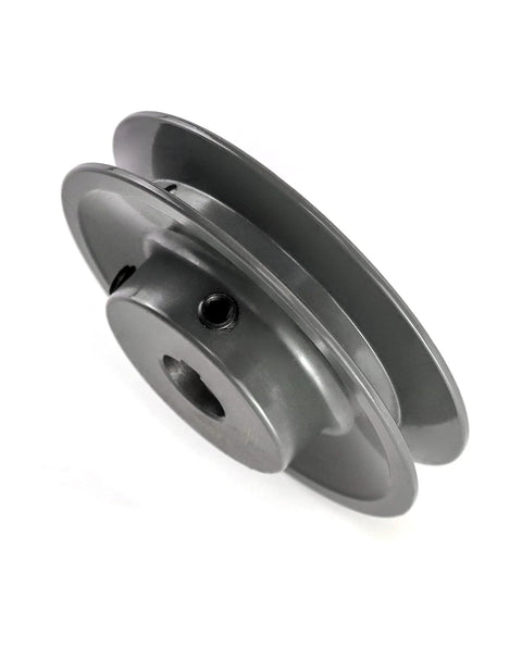 Heavy Duty Cast Iron V Belt Pulley By QWORK AK3558 3.55 Inch Outer Diameter Five Eighth Inch Bore for Machinery