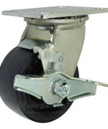 Swivel caster wheel from Toolbox, Job Box & Gangbox 4" Polyurethane on Heavy Duty Iron Core Caster Kit with Hardware - 3,200 Lbs. Capacity
