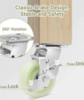 ✝️ Heavy Duty Caster Wheels 5 Inch - 3500 LBS with classic brake design and 360° rotation, shown in close-up view