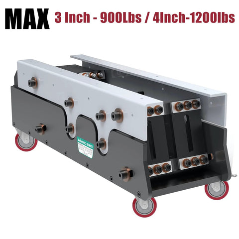 4 Inch Heavy Duty Stem Casters With 360 Degree Swivel And Double Locking Brake Red PVC Wheels M12 1.75 Thread Thickened Galvanized Bracket Load Capacity Up To 1200 Pounds Pack Of Four For Workbenches Furniture Carts