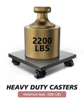 Leveling Casters Set Of 4 For Workbenches, Heavy Duty Stem Caster Wheels With T Nuts, load capacity 2200 lbs weight illustration