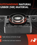 Heavy Duty Driveshaft Center Support Bearing for Dodge Ram 2500 2003 2004 2005 and Ram 3500 2003 2004 2005 Van 2003 Replacement 5159978AB 1.575 Inch Bearing Internal Diameter Carrier Bearing Direct Fit, shown in a front view with rubber material.