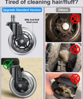 Office Chair Wheels Replacement 3 Inch Heavy Duty Rubber Caster Wheels For Hardwood Floors And Carpet, comparison with dusty wheels.