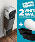 Heavy Duty Door Stopper Wedge Set Chrome Metal Non Slip Rubber Door Stops for Heavy Doors Works on Wood Tile Carpet with 2 Wall Protectors