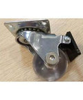 ✝️ 10-Pack 1.5" inch Heavy Duty Clear - Caster Wheel - Brakes for smooth motion and stable alignment in automation systems, close-up view