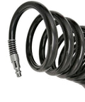 Heavy Duty 3/8 Inch Coiled Air Hose, 25 Ft Polyurethane with 1/4 Inch Quick Fittings, No-Twist Coil, for Air Compressors