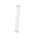 Heavy Duty Compression Spring 304 Stainless Steel, 6mm Outer Diameter, 0.4mm Wire Diameter, 40mm Free Length, silver tone, side view