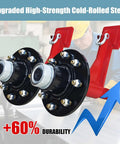 Heavy Duty Container Wheel Kit For 20ft And 40ft Empty Shipping Containers With 8 Lug Wheels, Strong Axles And Ratchet Tie Downs