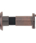 Heavy Duty 200 Degree Door Peephole Viewer with Rotating Privacy Cover in antique copper finish side view
