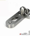Close-up of the Extra Thick Door Chain Lock with 3mm SUS304 Stainless Steel Die Cast, brushed nickel finish, showcasing attachment points.