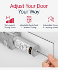 Extra Heavy Duty Door Closer For Commercial Doors With Adjustable 6 Speed Delayed Action 3 Pistons Flexible Installation Embassy Series LH8016