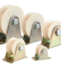 Set of four Pulley, Pulley Wheel, Directional Sheave, Track Wheel for Round Tube, Double Bearing for Industrial Machines