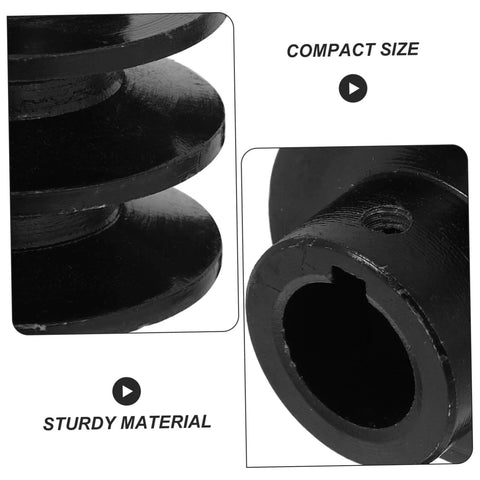 Heavy Duty Cast Double Groove Pulley Pulley Wheel Replacement for V-belt Water Pump Gas Engine Sheave Belt Simple Installation