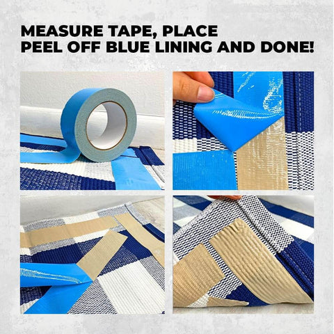 Heavy Duty Double Sided Carpet Tape 2 Inch By 25 Feet Keeps Rugs In Place Indoors And Outdoors Non Slip Residue Free Rug Grip