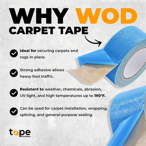 Heavy Duty Double Sided Carpet Tape 2 Inch By 25 Feet Keeps Rugs In Place Indoors And Outdoors Non Slip Residue Free Rug Grip