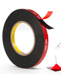 Roll of Heavy Duty Double Sided Mounting Tape 0.39 Inch VHB 5925 Waterproof Adhesive displayed against a white background.