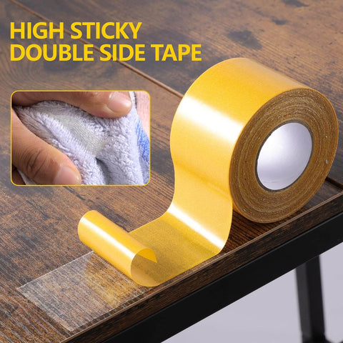 Double Sided Fabric Tape Heavy Duty For Hemming And Bonding 98 Ft Total Sticks Strong Yet Removable Carpet Tape roll on table