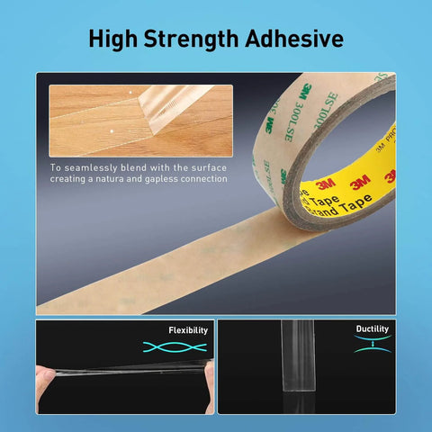 Heavy Duty Double Sided Tape 9495LE Half Inch By Eighteen Feet Clear Adhesive Tape for Electronics Bonding