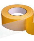 Heavy Duty Double Sided Tape 2 Inch By 65 Foot With Fiberglass Mesh Ultra Sticky High Tack Mounting Tape For Rugs Carpets Pictures And Arts And Crafts Transparent Sticky Adhesive For Indoor Outdoor Use with visible mesh backing