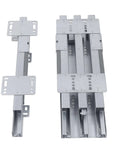 Bottom Mount Heavy Duty Drawer Slide with Pull Out Function for kitchen cabinets and closets, top and bottom mount rail set on white background