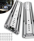 Heavy Duty Drawer Slides 500 Lb Capacity Full Extension Ball Bearing Side Mount Rails for Truck Bed with M6 Screws