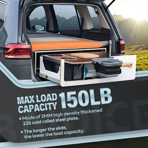 Heavy Duty Drawer Slides 12 To 40 Inch Full Extension Ball Bearing Rails Side Mount 150 Lb Load Capacity in car storage