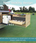 1 Pair Heavy Duty Drawer Slides with Lock 12in 16in 20in 24in 250lb Load Capacity on a truck storage setup