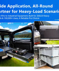 Locking Heavy Duty Drawer Slides For Side Mount Full Extension Ball Bearing in vehicle and cabinet applications