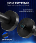 Close-up of the 2 in 1 Blind Hole Bearing Puller & Bushing Press Kit, showing heavy-duty driver with knurled handle for grip and control.