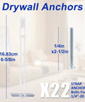 Heavy Duty Drywall Anchors Kit With Included 1/4-20 Bolts Holds Up To 270 Pounds Per Anchor For 1/2 Inch Drywall Great For TV Mounts 22 Pack Hollow Wall Anchors Screws Built To Last.