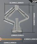 Heavy Duty Drywall Anchor Kit With Screws For Hollow Walls And Plasterboard, Self Drilling Butterfly Expansion Plugs, size details