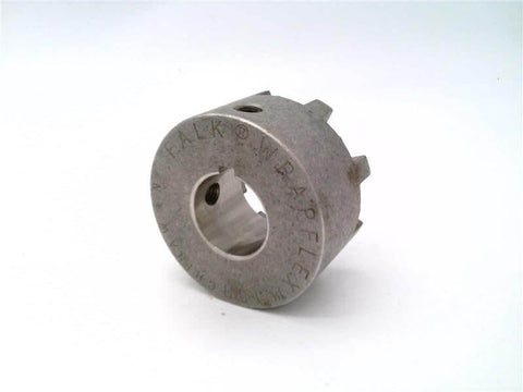 Heavy Duty Elastomeric Shaft Coupling 10R With 1.25 Inch Bore, 0.25 In X 0.125 Inch Keyway, view of metal coupling fitting.