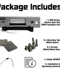 Package contents for Heavy Duty Electric Strike Door Lock 2200 Lbs ANSI Standard Model 300 Fail Secure Fail Safe 12VDC