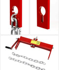 Engine Load Leveler 4000 Lbs Capacity, Heavy Duty Steel Hoist Leveler With Two Chains For Engine Handling And Positioning, Shop Crane Lift, Red Finish, Durable Corrosion Resistant Construction For Auto Shops