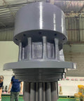 Front view of Beefed Up Heavy Duty Planetary Swing Drive for Excavators With High Torque And Low Backlash Aftermarket Swing Reduction Gearbox Compatible With Volvo EC210 Direct Replacement Slew Drive
