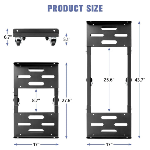 Product dimensions for 2000LBS Heavy Duty Moving Dolly with 6 Swivel Wheels, Furniture Dolly with 100% Thicken Steel Frame